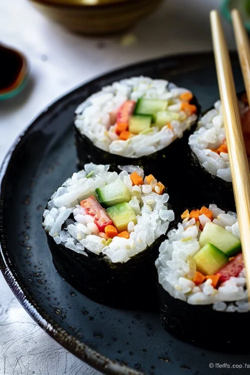 paso a paso para hacer sushi vegetal
