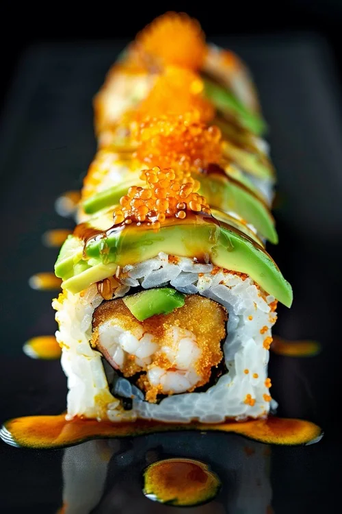 receta de dragon roll sushi