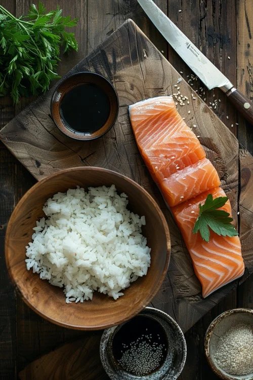 ingredientes sushi de salmon