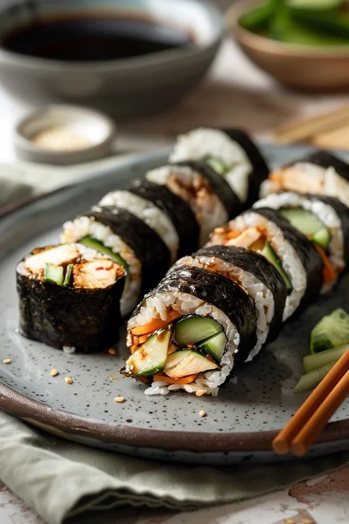 receta de sushi de pollo teriyaki